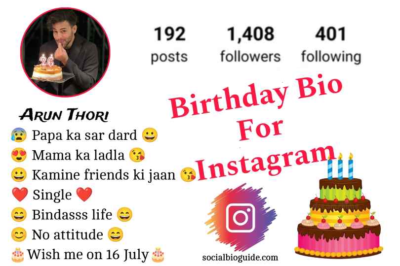 Birthday Bio For Instagram