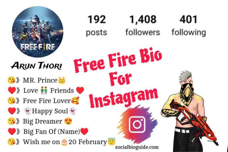 Free Fire Bio For Instagram