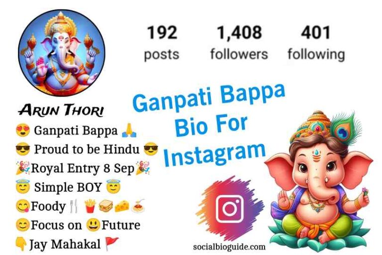 Ganpati Bappa Bio For Instagram