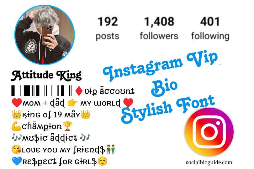 Instagram Vip Bio Stylish Fonts