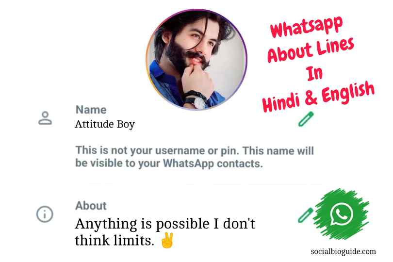 Whatsapp About Lines In Hindi & English