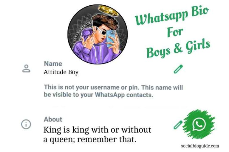 Whatsapp Bio For Boys & Girls