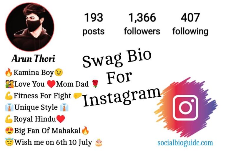 Swag Bio For Instagram